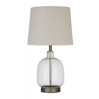 Coaster Furniture 920017 Empire Table Lamp Beige and Clear